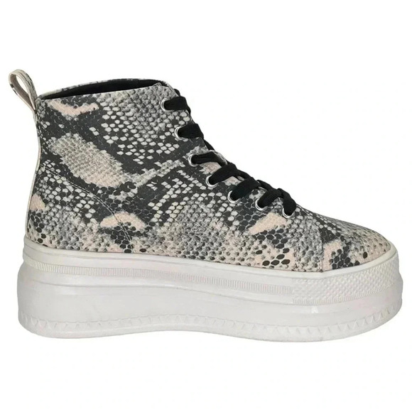 Madden Girl Chucki Snake Print Faux Leather High Top Womens Sneakers Size 8.5M - Picture 3 of 13